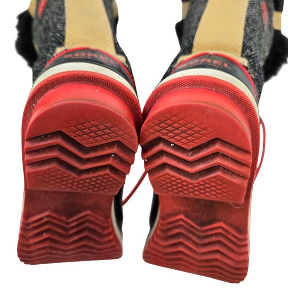 Sorel Tofino Waterproof Faux Leather & Fur Lace Up Boots Size 8 - Picture 9 of 10